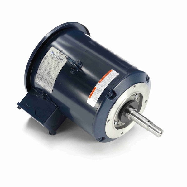 Close-Coupled Pump Motor, 3 HP, 3 phase, 1800 RPM, 230/460 V, 182JMV Frame, ODP